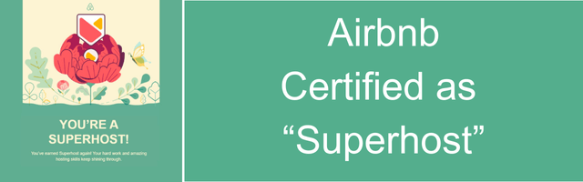 Airbnb Certified as 'Superhost'